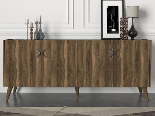 Asir Credenza con 4 ante Wood Antracite