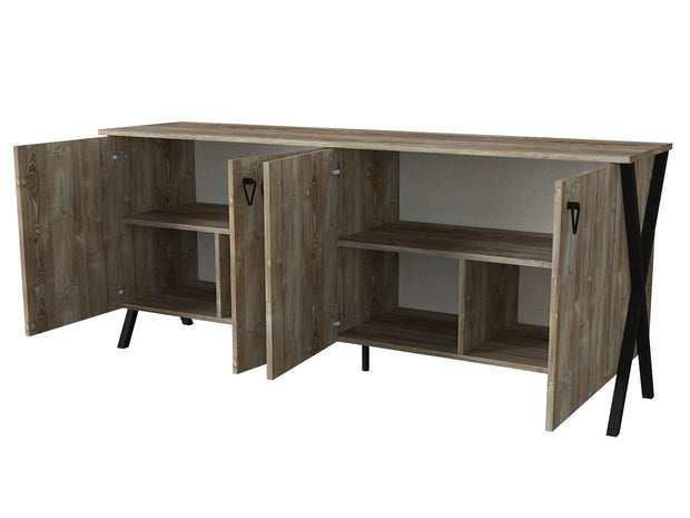 Asir Credenza con 4 ante Zeth Noce