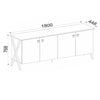 Asir Credenza con 4 ante Zeth Noce