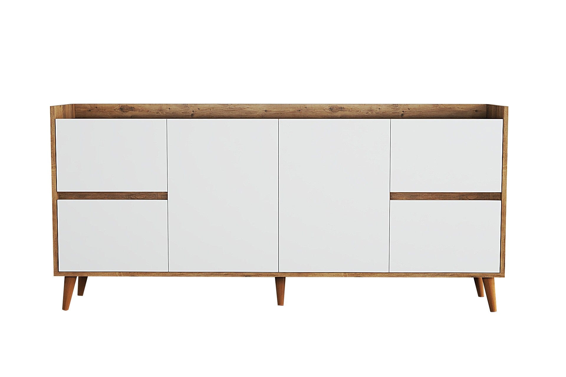 Asir Credenza con 4 cassetti e 2 ante Efron Bianco