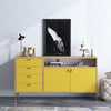 Asir Credenza con 4 cassetti e 2 ante Li̇ora Giallo