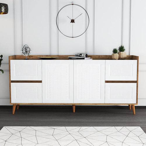 Asir Credenza con 4 cassetti e 2 ante Tiredu 2 Bianco