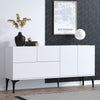 Asir Credenza con 5 ante Glise Bianco