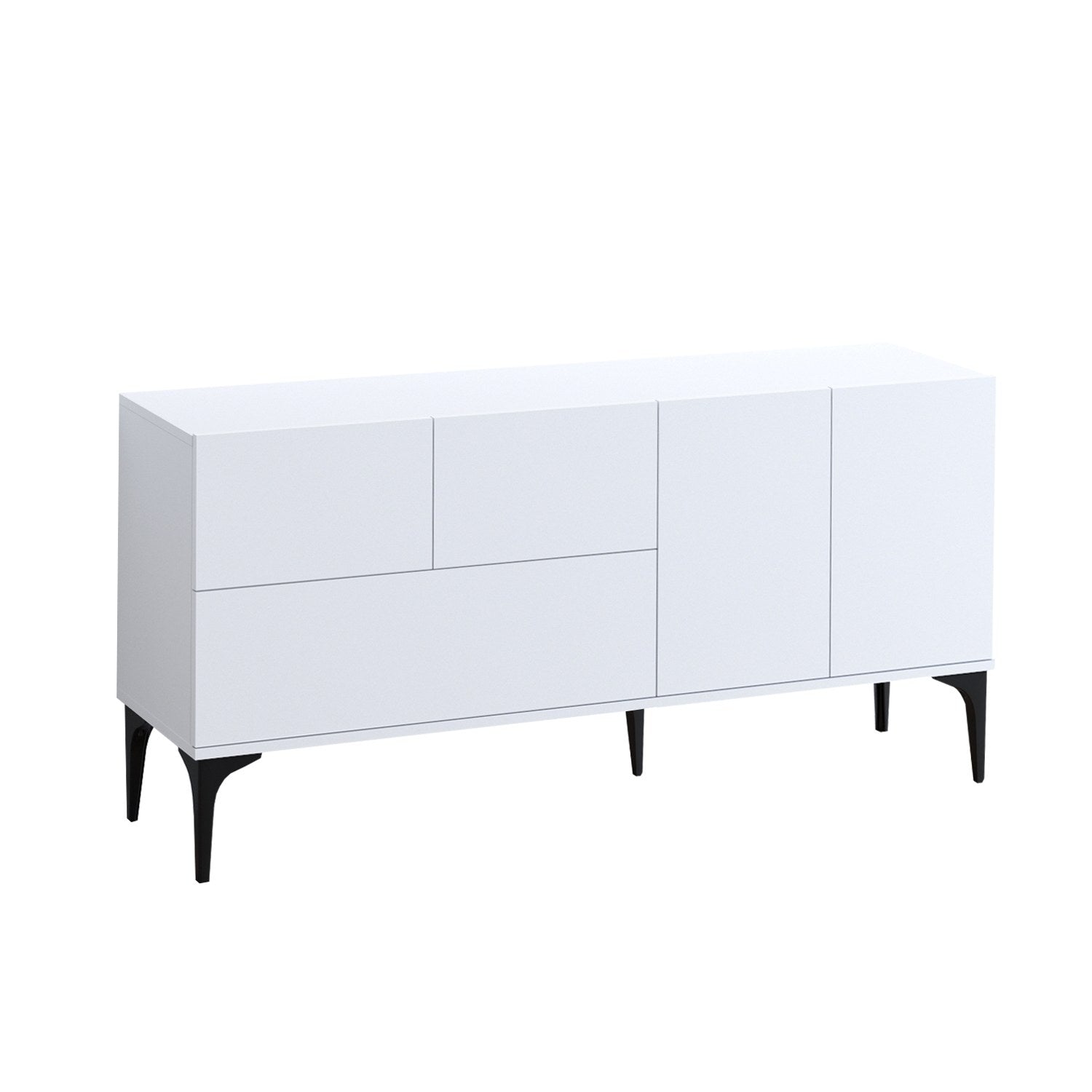 Asir Credenza con 5 ante Glise Bianco