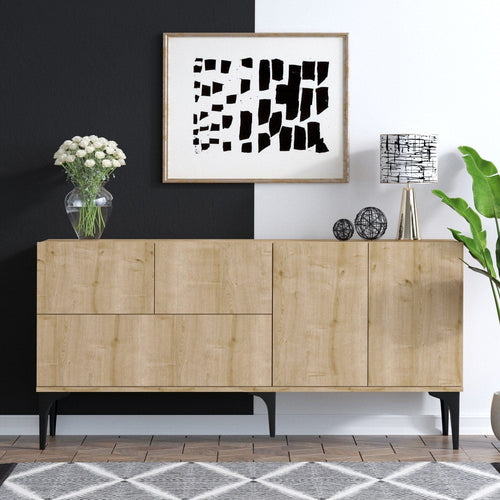 Asir Credenza con 5 ante Tress Quercia