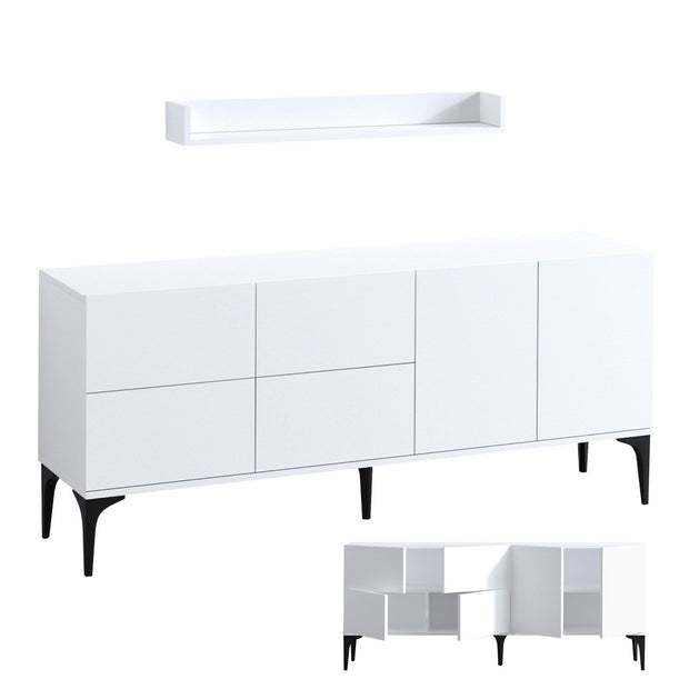 Credenza con 6 ante Lucky Bianco (3)