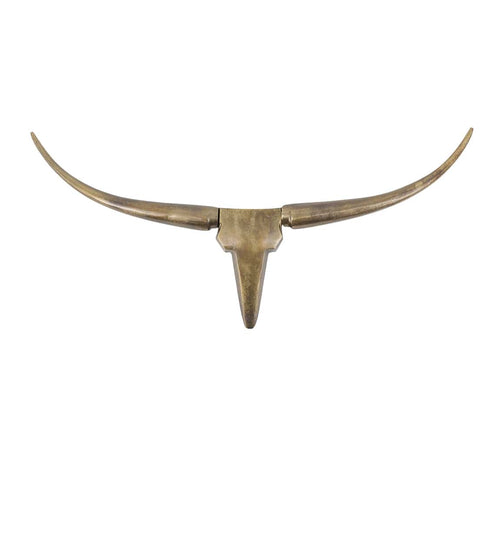 Moycor Decorazione da parete Bull's Head Piccola Ottone