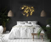 Decorazione da parete con illuminazione Led World Map Compass Nero (4)