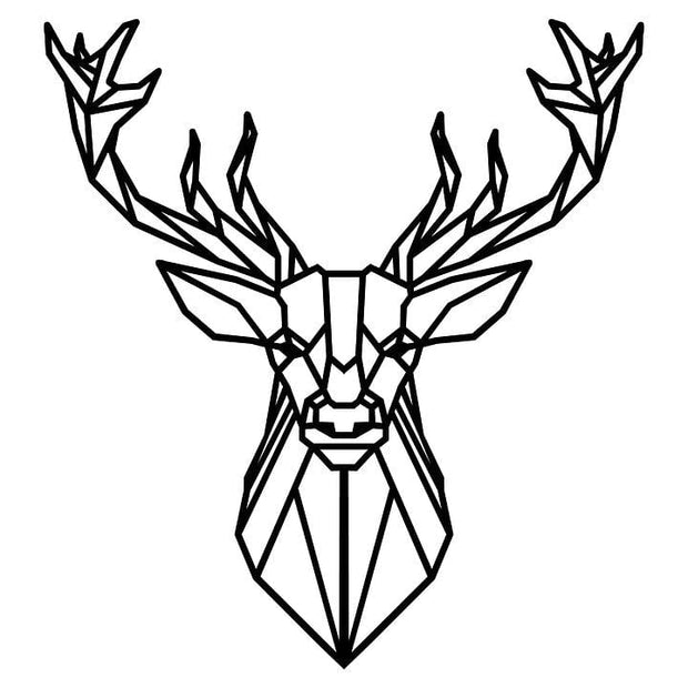 Asir Decorazione da parete Deer 4 Nero