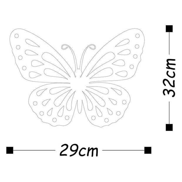 Asir Decorazione da parete Farfalla 2 Oro