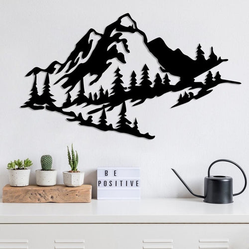 Asir Decorazione da parete Mountain 2 Nero