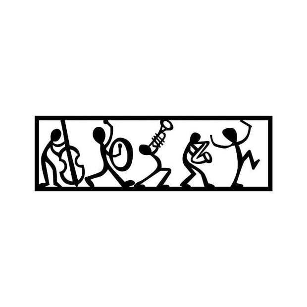 Asir Decorazione da parete Musicians Nero