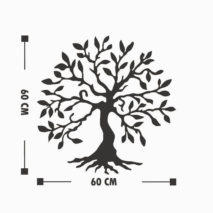 Asir Decorazione da parete Tree 3 Nero