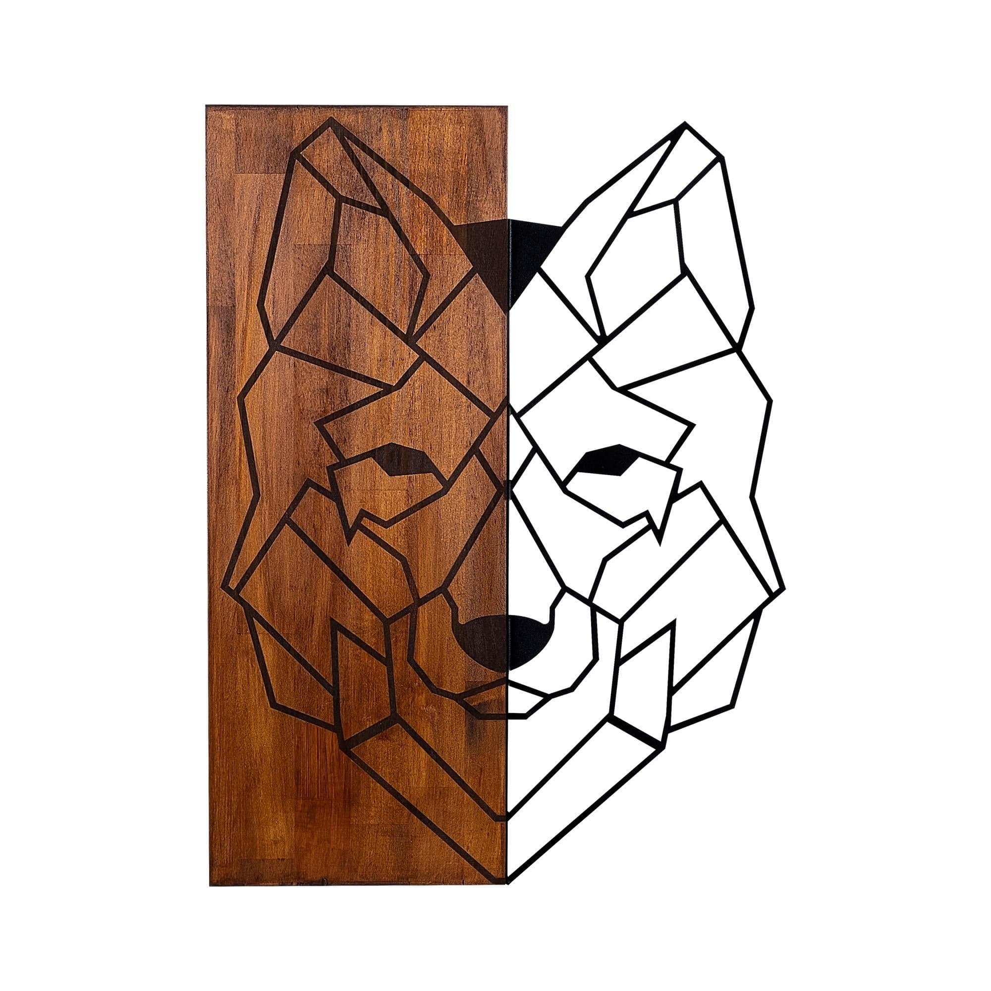Asir Decorazione da parete Wolf 1 Noce