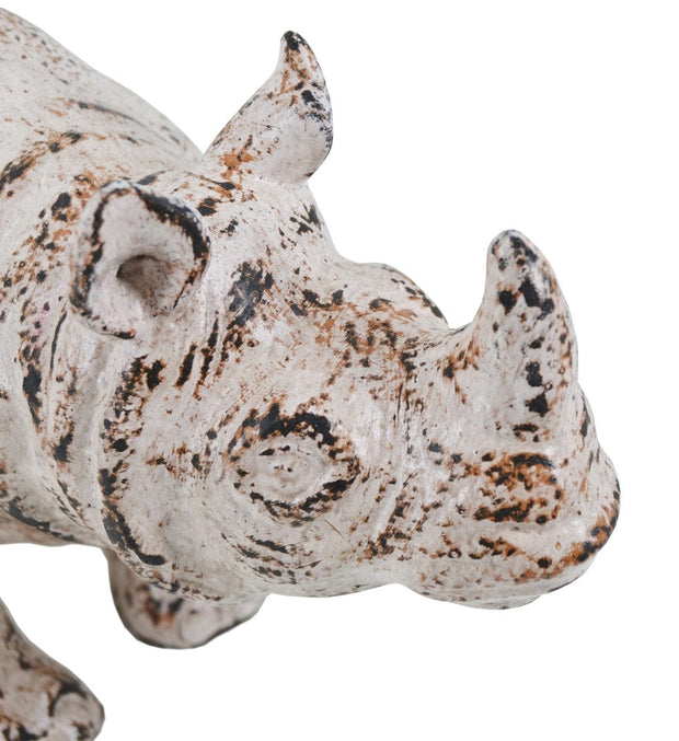 Moycor Decorazione Ocher Rhinoceros Avorio