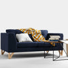 Customform Divano 2 posti in tessuto Willy Blu