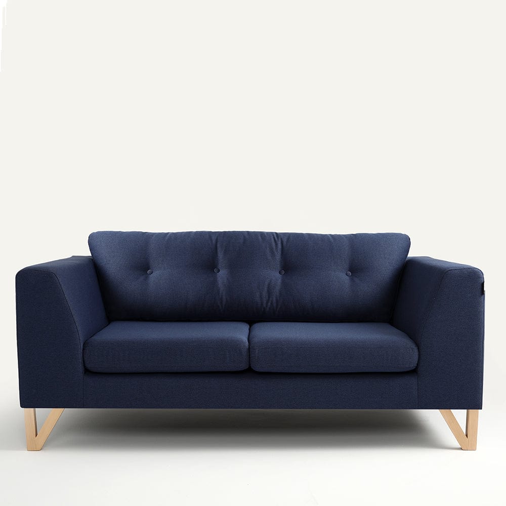 Customform Divano 2 posti in tessuto Willy Blu