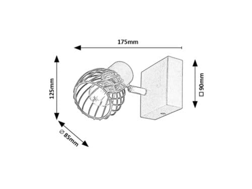 RabaLux Faretto da soffitto Aberama 73001 Nero