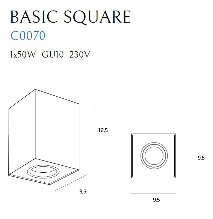 Faretto da soffitto Basic C0070 Bianco (4)