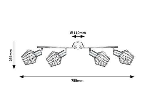 RabaLux Faretto da soffitto Belano 3537 Nero