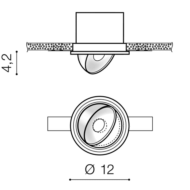 Azzarddo Faretto da soffitto Boston 1 Round AZ3471 Bianco