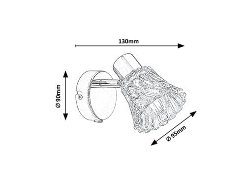 RabaLux Faretto da soffitto Hestia 5299 Cromo