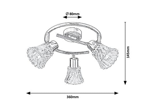 RabaLux Faretto da soffitto Hestia 5301 Cromo