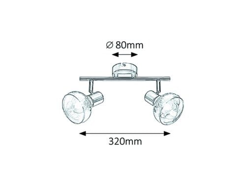 RabaLux Faretto da soffitto Holly 5556 Cromo