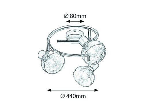 RabaLux Faretto da soffitto Holly 5558 Cromo