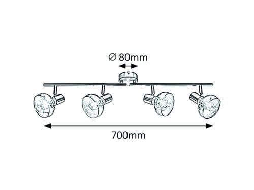 RabaLux Faretto da soffitto Holly 5559 Cromo