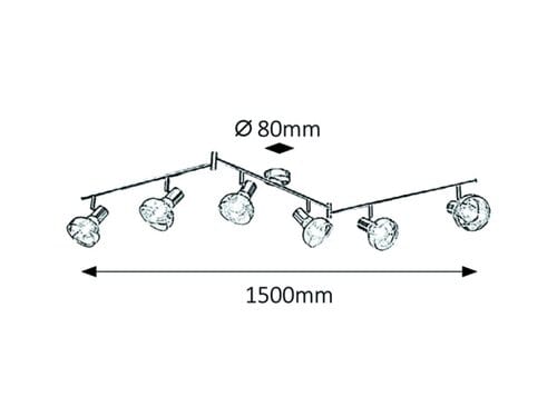 RabaLux Faretto da soffitto Holly 5562 Cromo