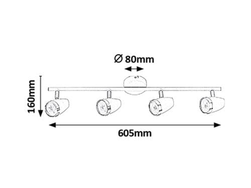 RabaLux Faretto da soffitto Karen 6515 Antracite