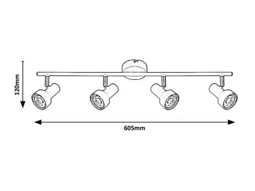 RabaLux Faretto da soffitto Konrad 5357 Bianco