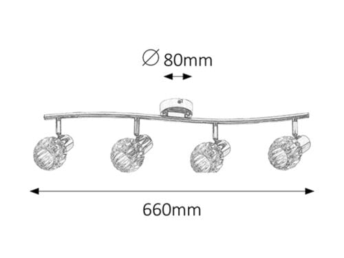 RabaLux Faretto da soffitto Lauren 6094 Cromo