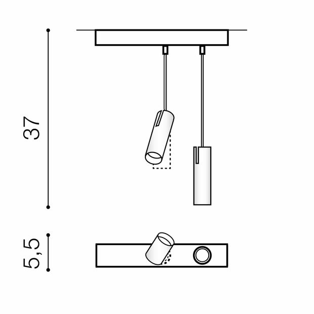 Azzarddo Faretto da soffitto Lens 2 AZ3519 Bianco