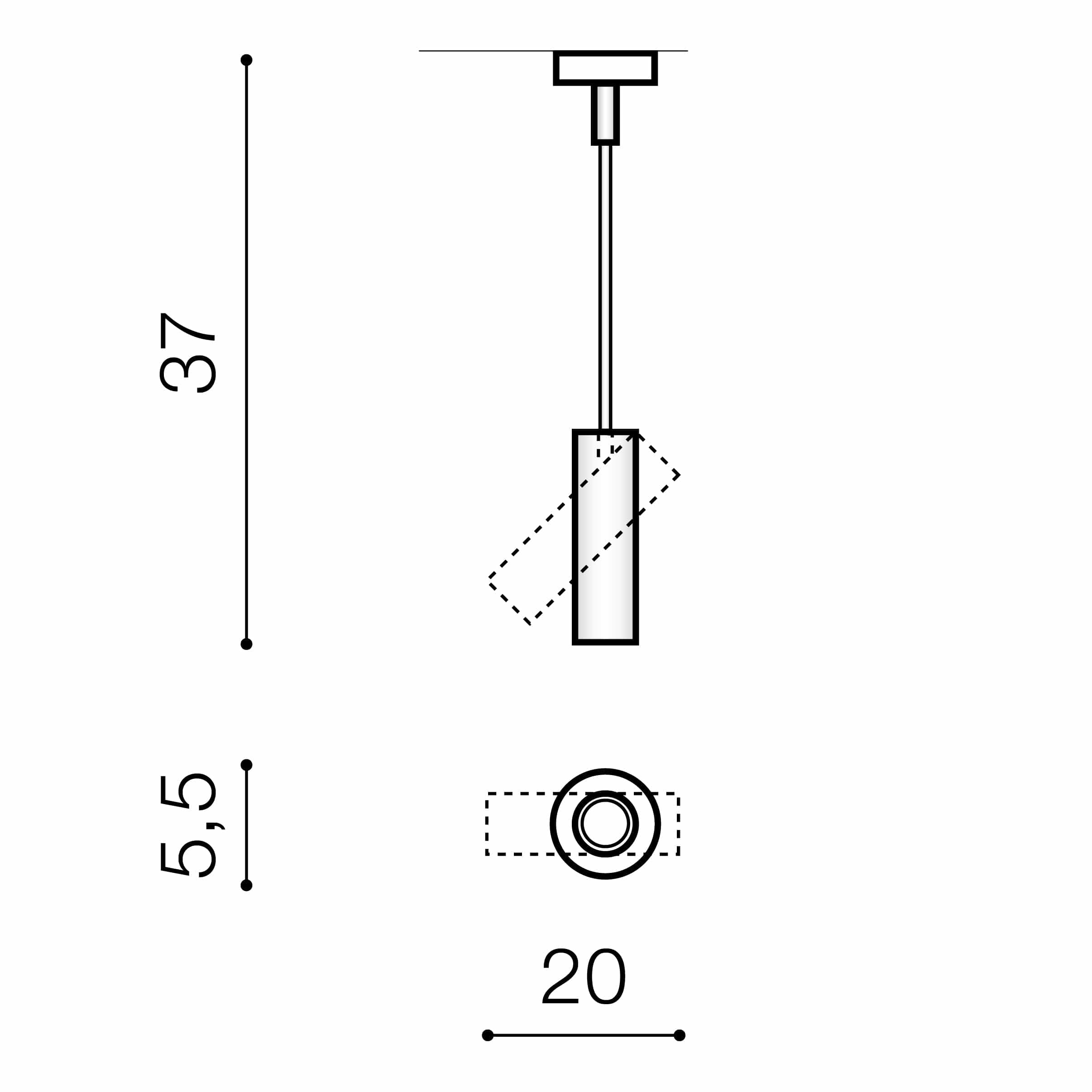 Azzarddo Faretto da soffitto Lens Round AZ3517 Nero