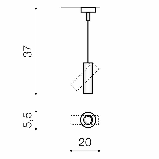 Azzarddo Faretto da soffitto Lens Round AZ3517 Nero