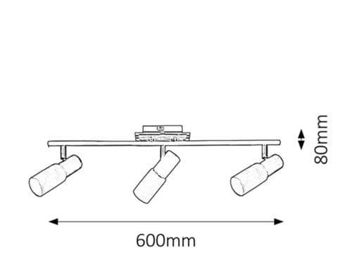 RabaLux Faretto da soffitto Logan 6098 Cromo