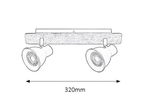 RabaLux Faretto da soffitto Mac 5903 Faggio