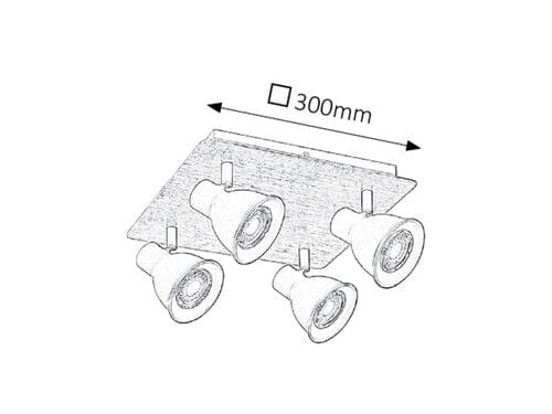 RabaLux Faretto da soffitto Mac 5905 Faggio