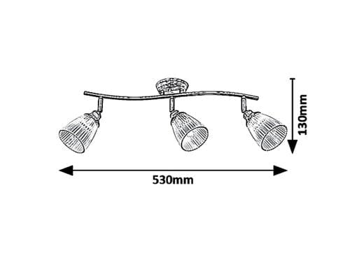 RabaLux Faretto da soffitto Martha 5017 Bronzo