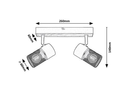 RabaLux Faretto da soffitto Metta 71152 Quercia