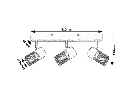 RabaLux Faretto da soffitto Metta 71153 Quercia