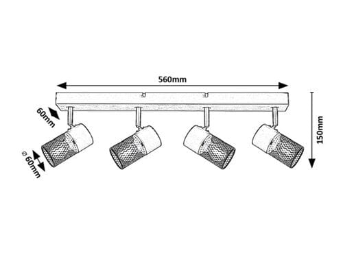 RabaLux Faretto da soffitto Metta 71154 Quercia