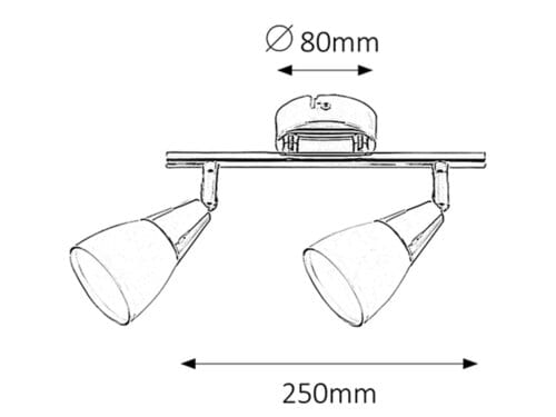 RabaLux Faretto da soffitto Nicolette 6768 Cromo