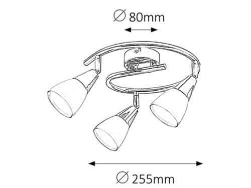 RabaLux Faretto da soffitto Nicolette 6769 Cromo