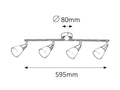 RabaLux Faretto da soffitto Nicolette 6770 Cromo