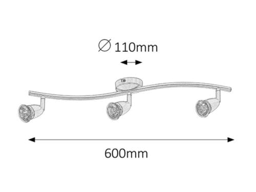 RabaLux Faretto da soffitto Norman 5993 Grigio