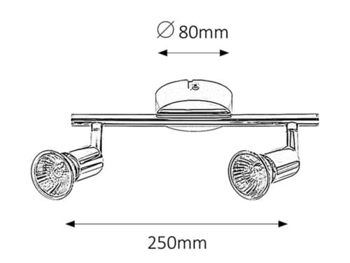 RabaLux Faretto da soffitto Norton 6046 Cromo