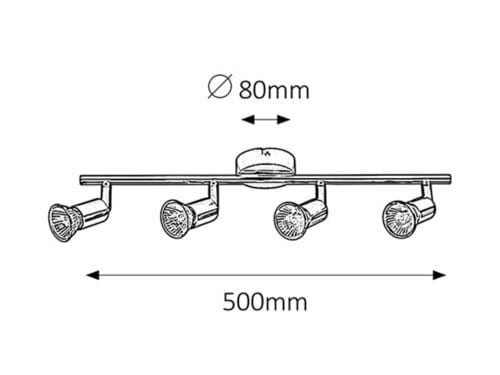 RabaLux Faretto da soffitto Norton 6047 Cromo